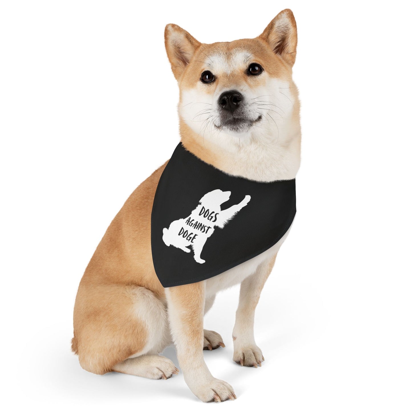 Black Dogs Against DOGE Raised Paw Pet Bandana Collar