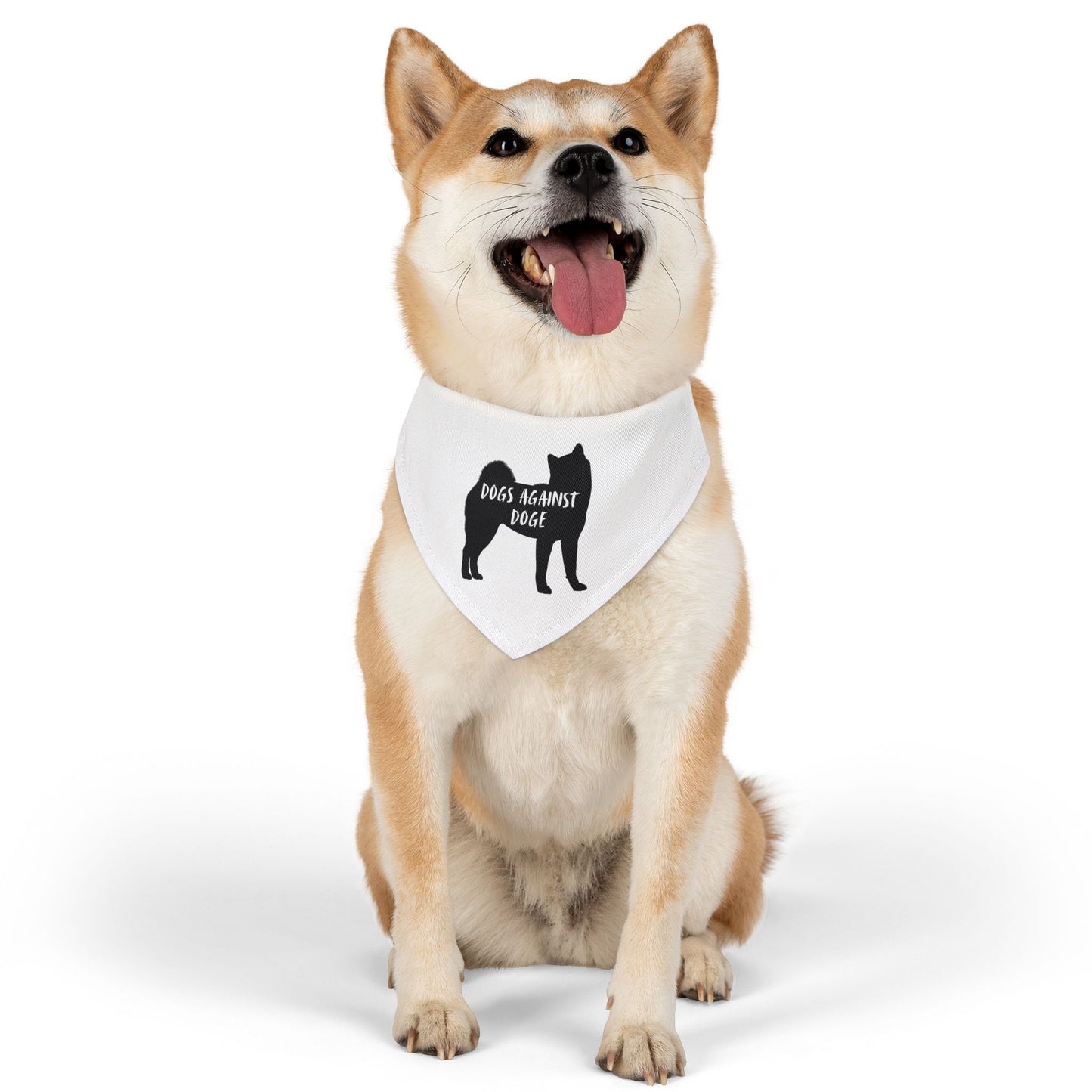 Dogs Against DOGE Shiba Inu Pet Bandana Collar
