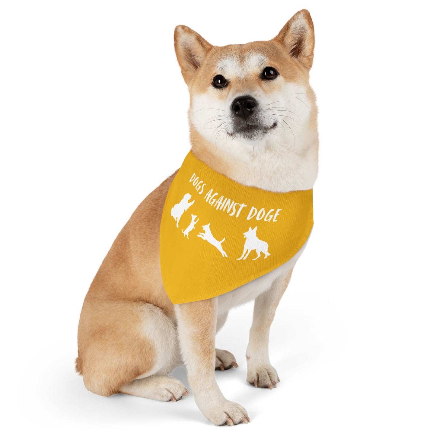 Yellow Dogs Against DOGE Protesting Pups Pet Bandana Collar - Stylish Accessory for Dog Lovers