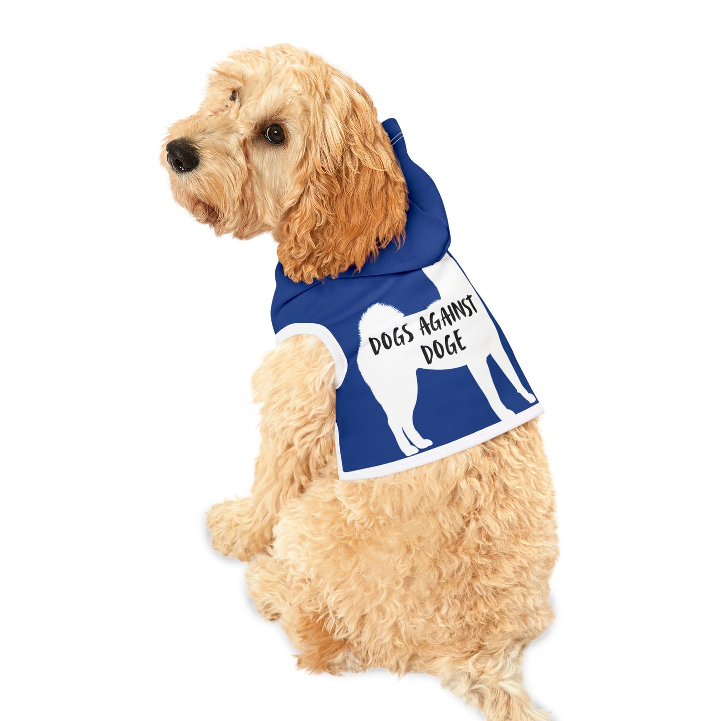 Blue Dogs Against DOGE Shiba Inu Pet Hoodie