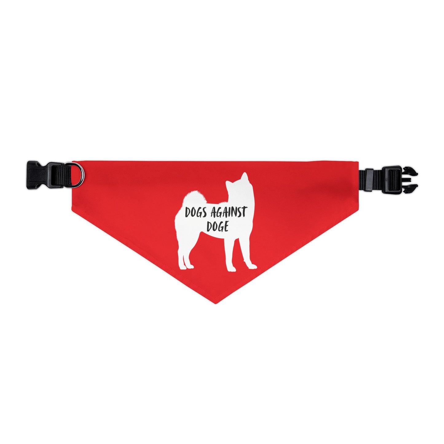 Red Dogs Against DOGE Shiba Inu Pet Bandana Collar