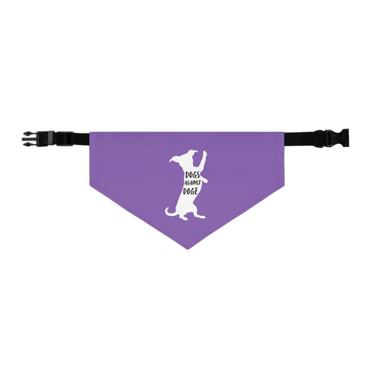 Lavender Wiener Dogs Against DOGE Pet Bandana Collar