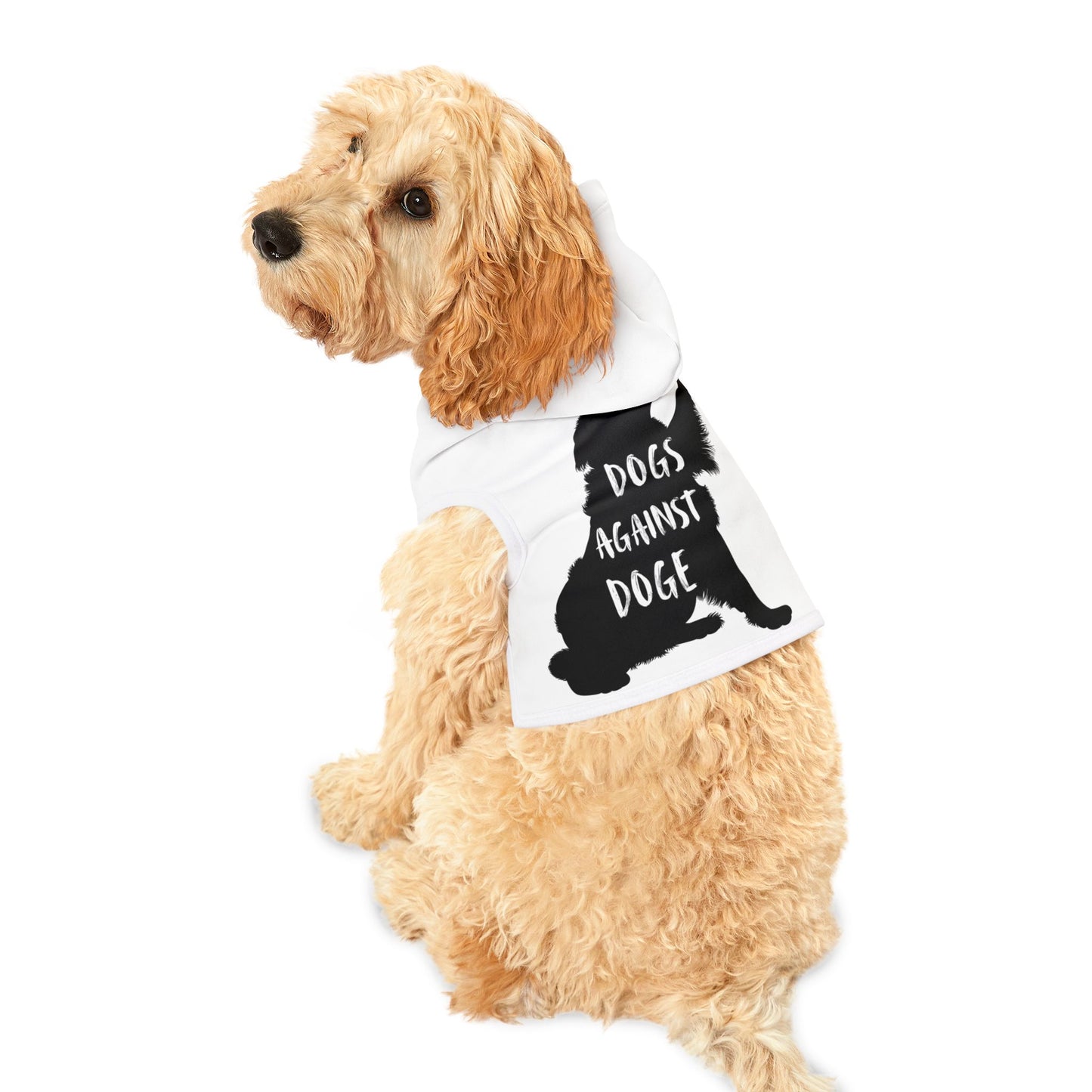 Dogs Against DOGE Raised Paw Pet Hoodie
