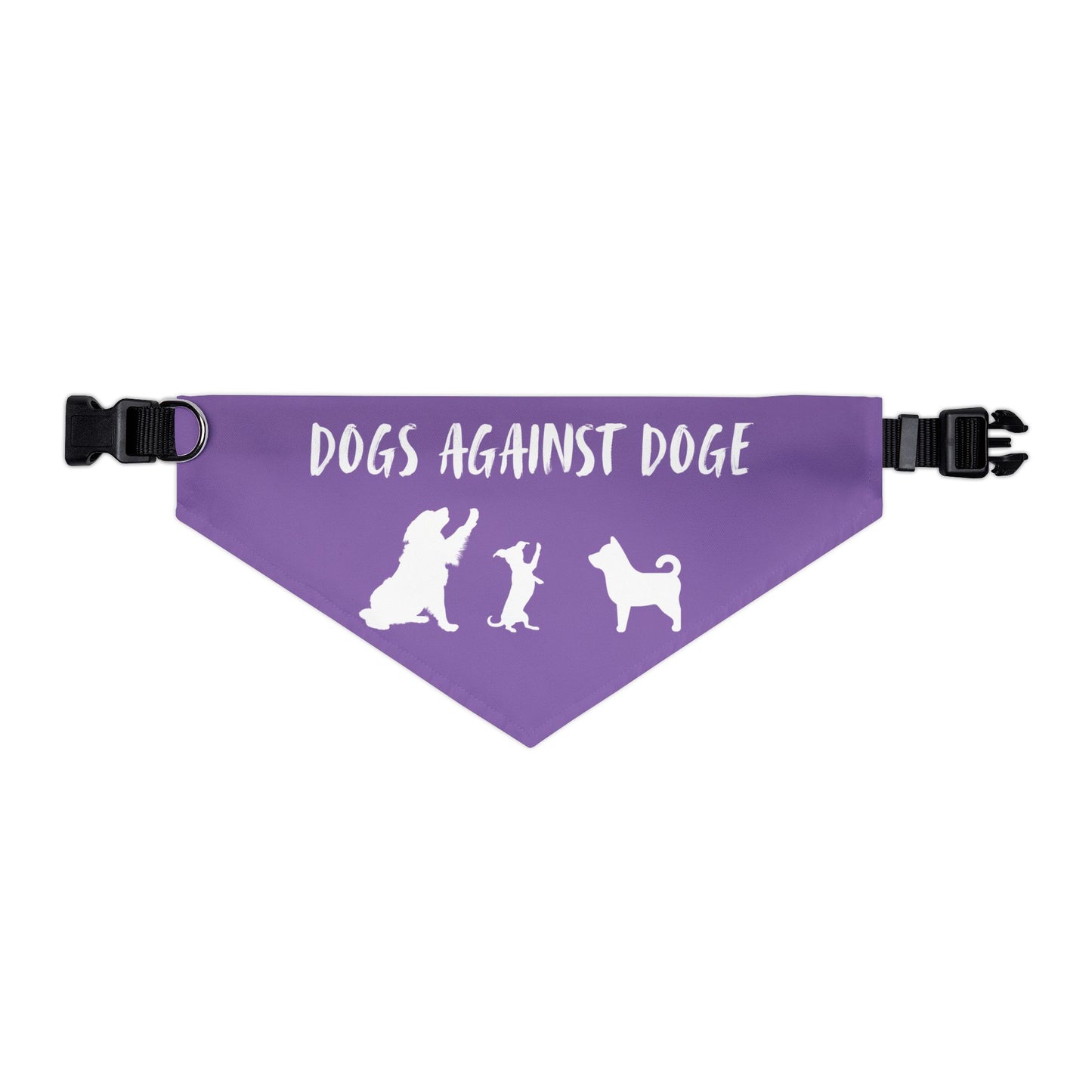 Lavender Dogs Against DOGE "Stop the DOGE" Pet Bandana Collar