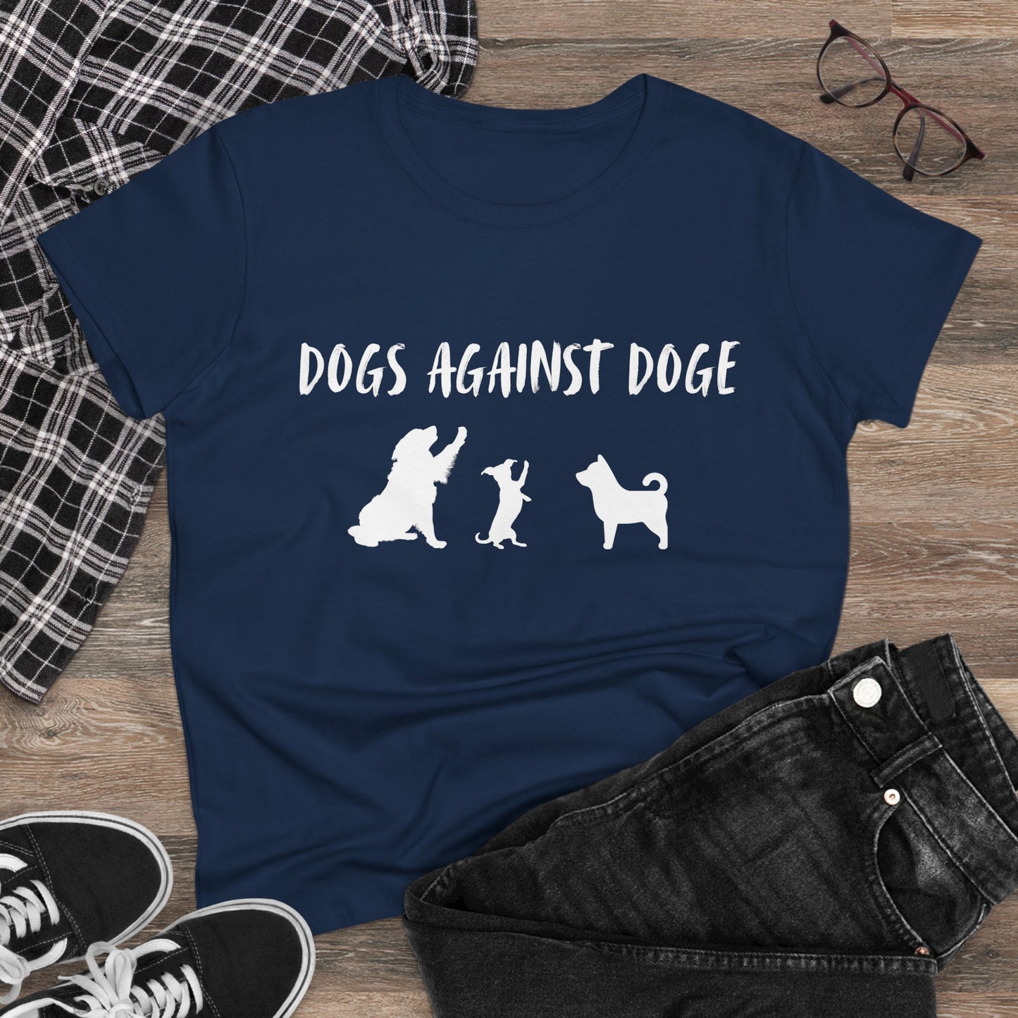 Color Edition: Women's Dogs Against DOGE Cotton Tee