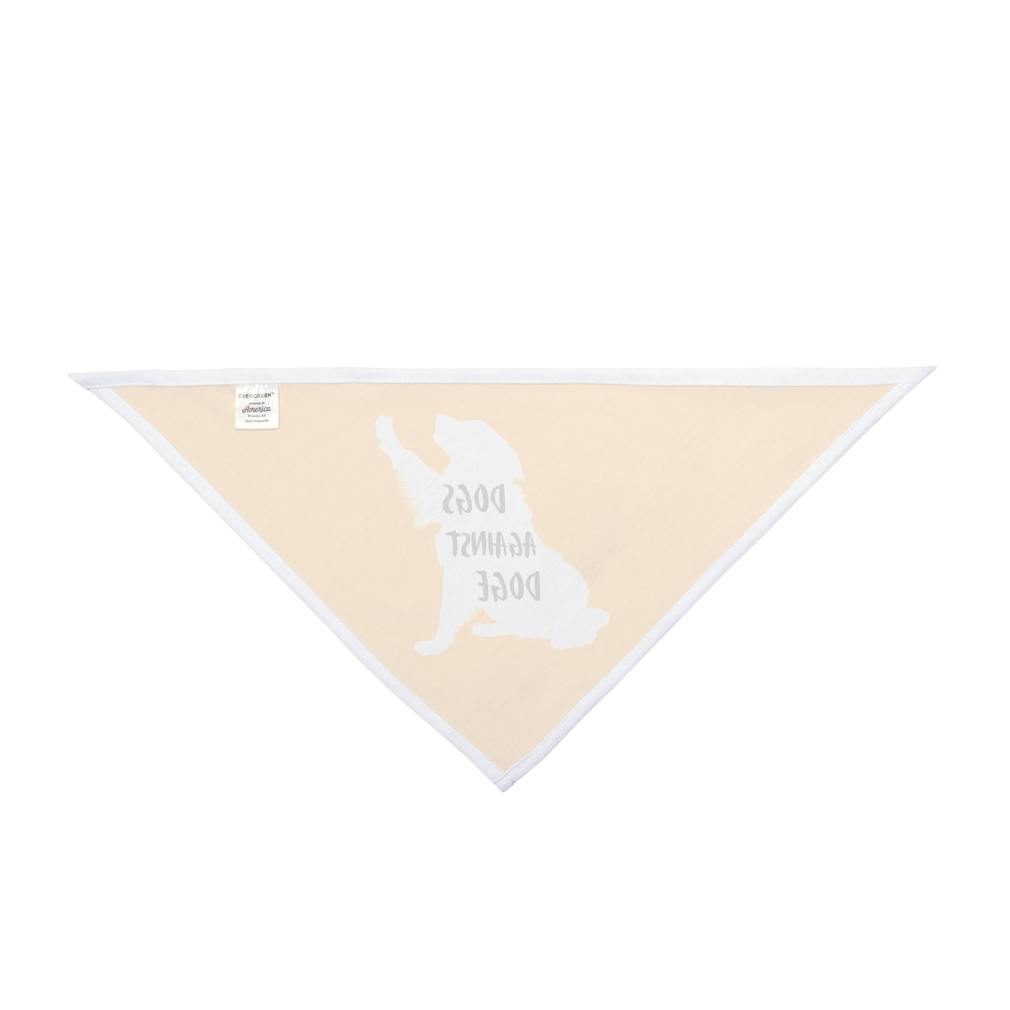 Yellow Raised Paw Dogs Against DOGE Pet Bandana