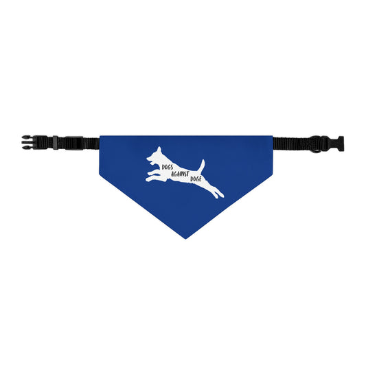 Blue Dogs Against DOGE Lunging Pup Pet Bandana Collar