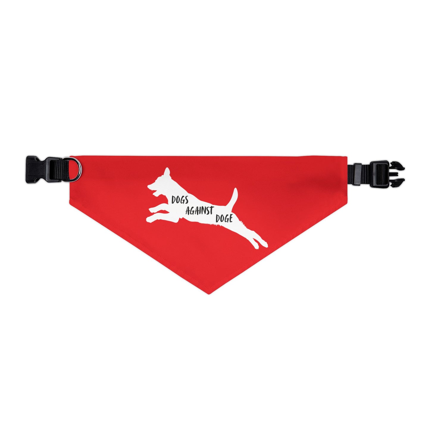 Red Dogs Against DOGE Lunging Pup Pet Bandana Collar