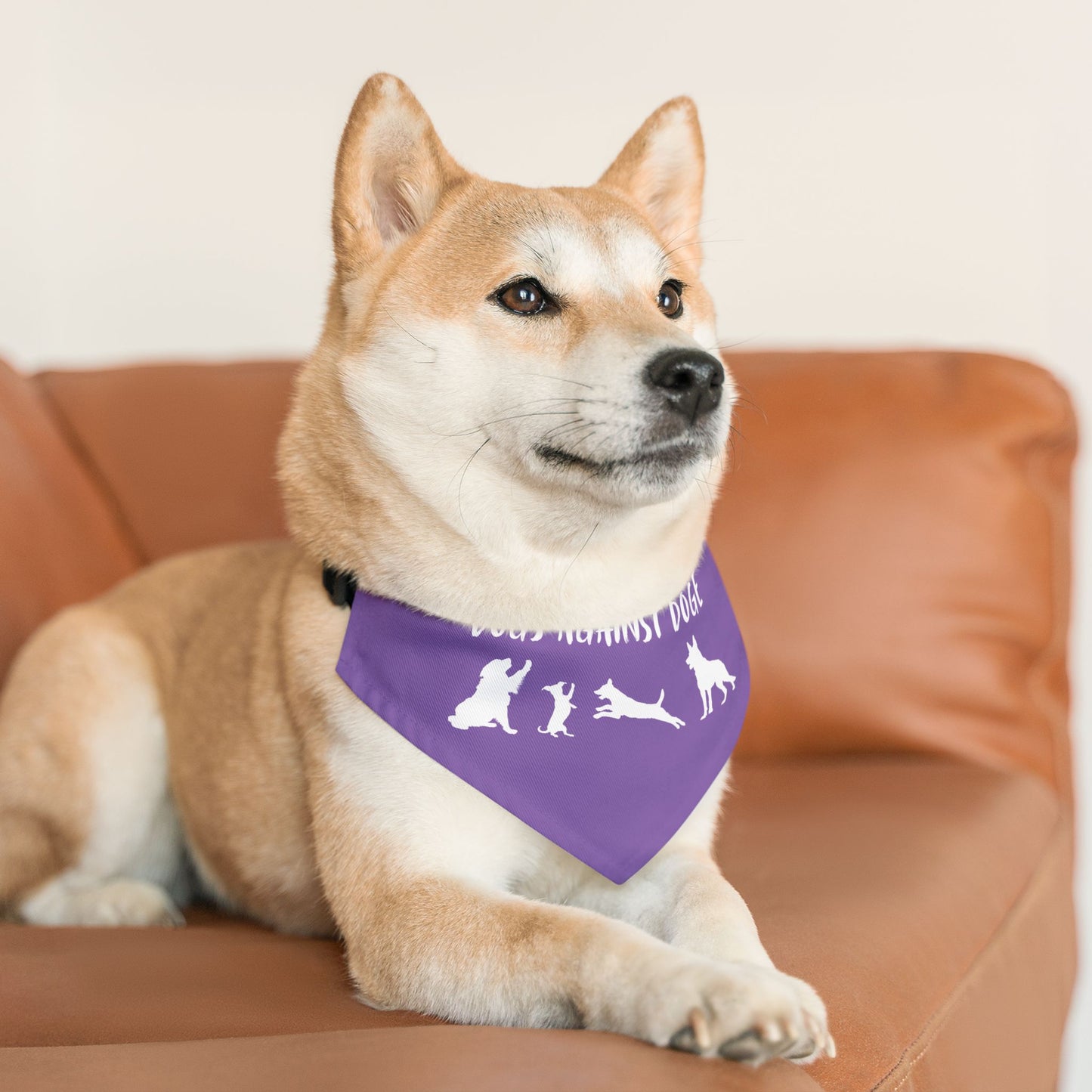 Lavender Dogs Against DOGE Protesting Pups Pet Bandana Collar - Stylish Accessory for Dog Lovers
