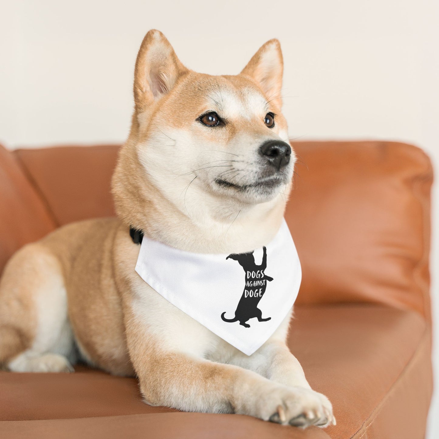 Wiener Dogs Against DOGE Pet Bandana Collar