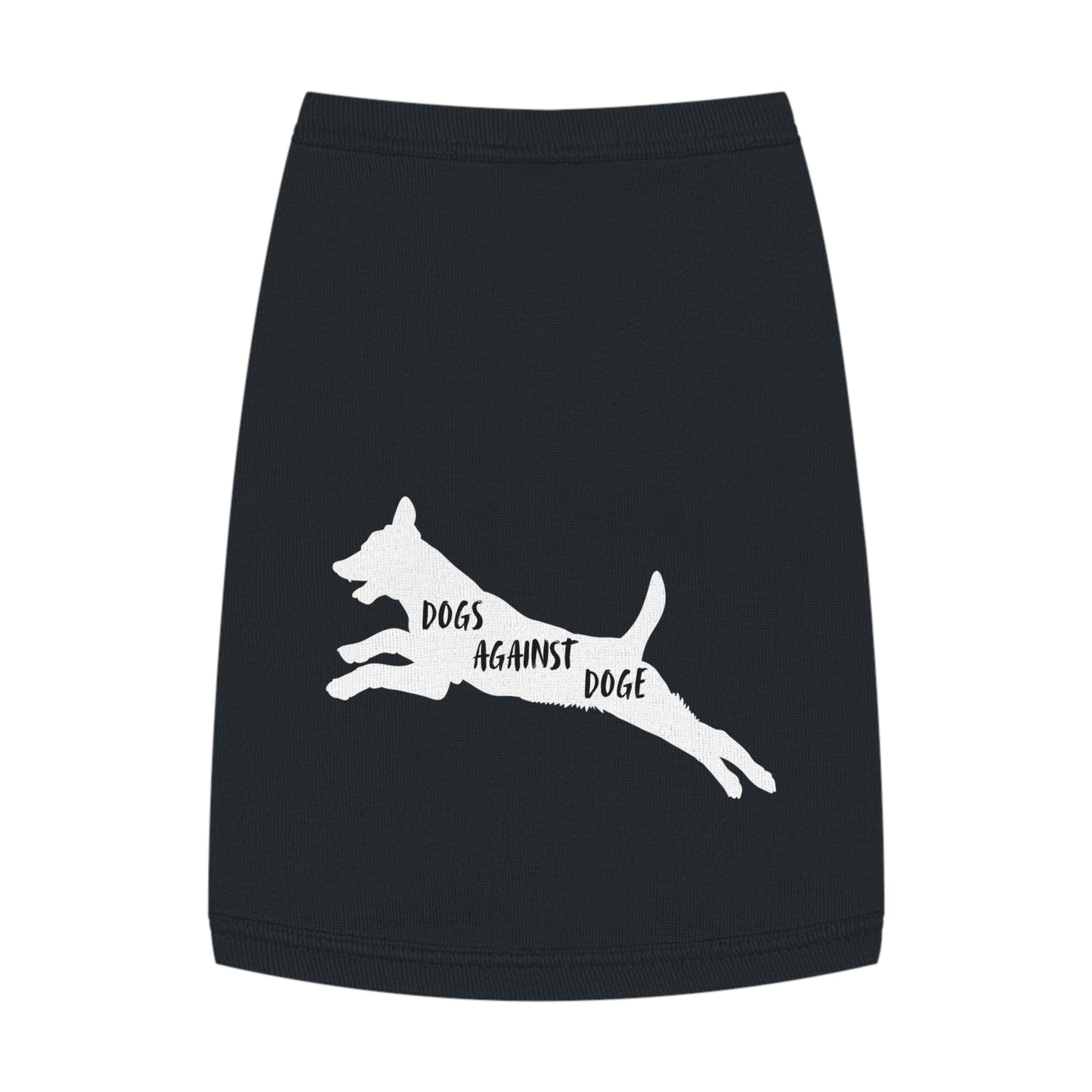 Black Lunging Pup Dogs Against DOGE Pet Tank Top