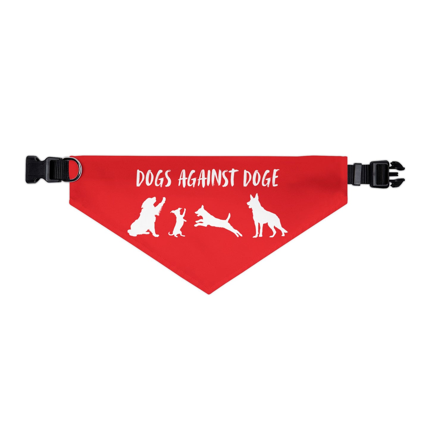 Red Dogs Against DOGE Protesting Pups Pet Bandana Collar - Stylish Accessory for Dog Lovers