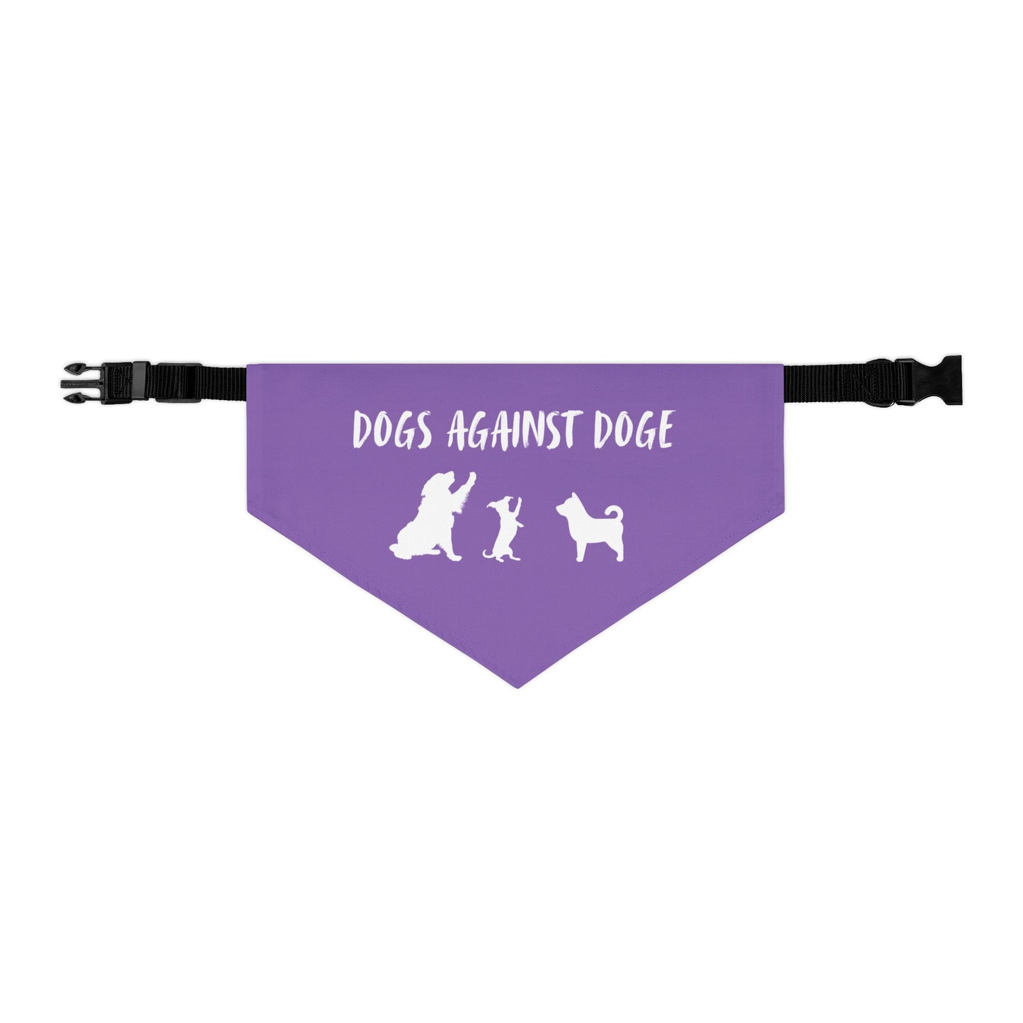 Lavender Dogs Against DOGE "Stop the DOGE" Pet Bandana Collar