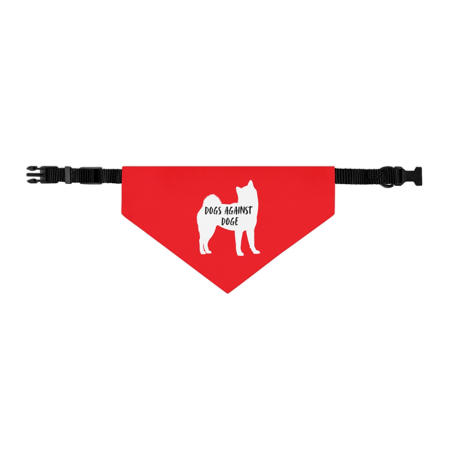 Red Dogs Against DOGE Shiba Inu Pet Bandana Collar