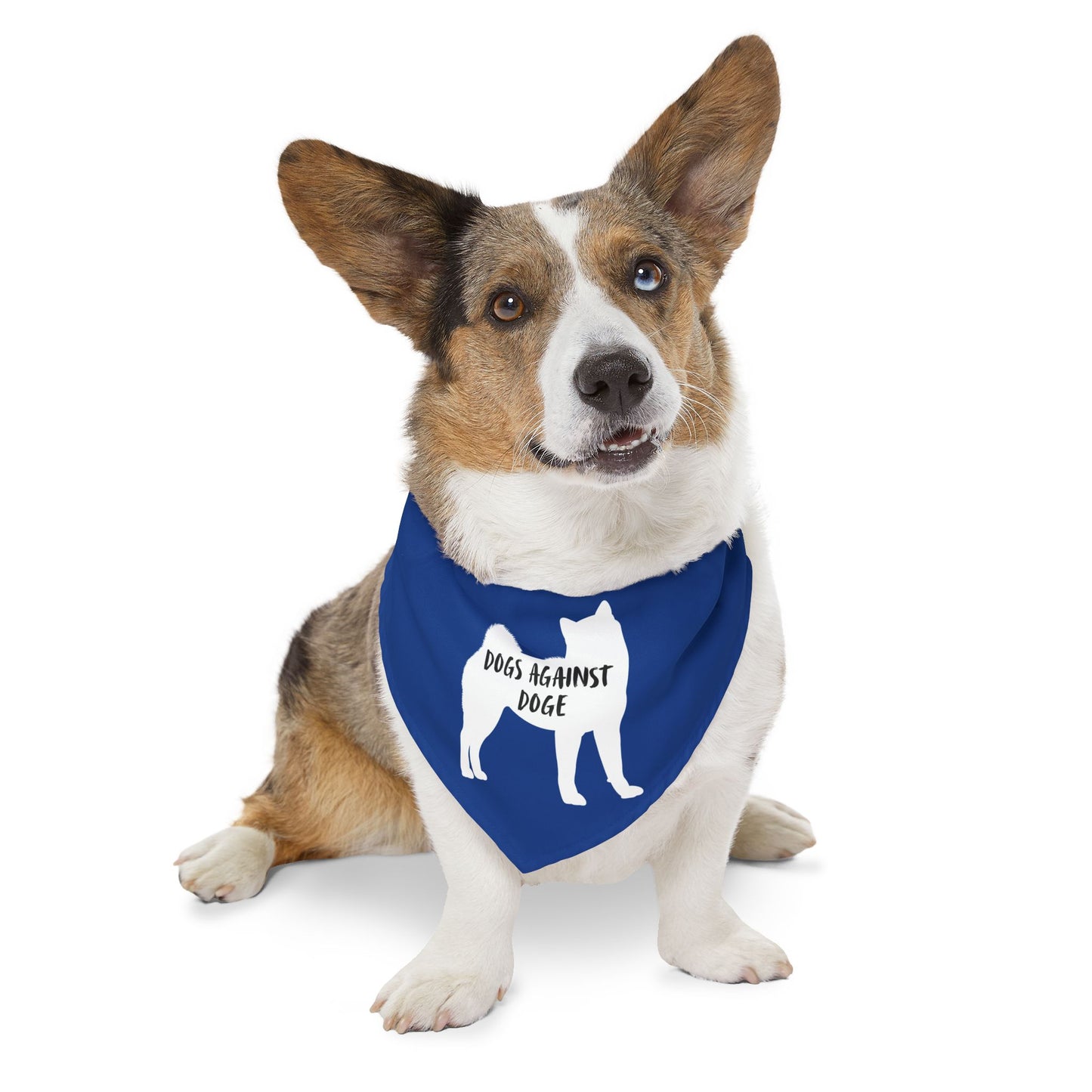 Blue Dogs Against DOGE Shiba Inu Pet Bandana Collar