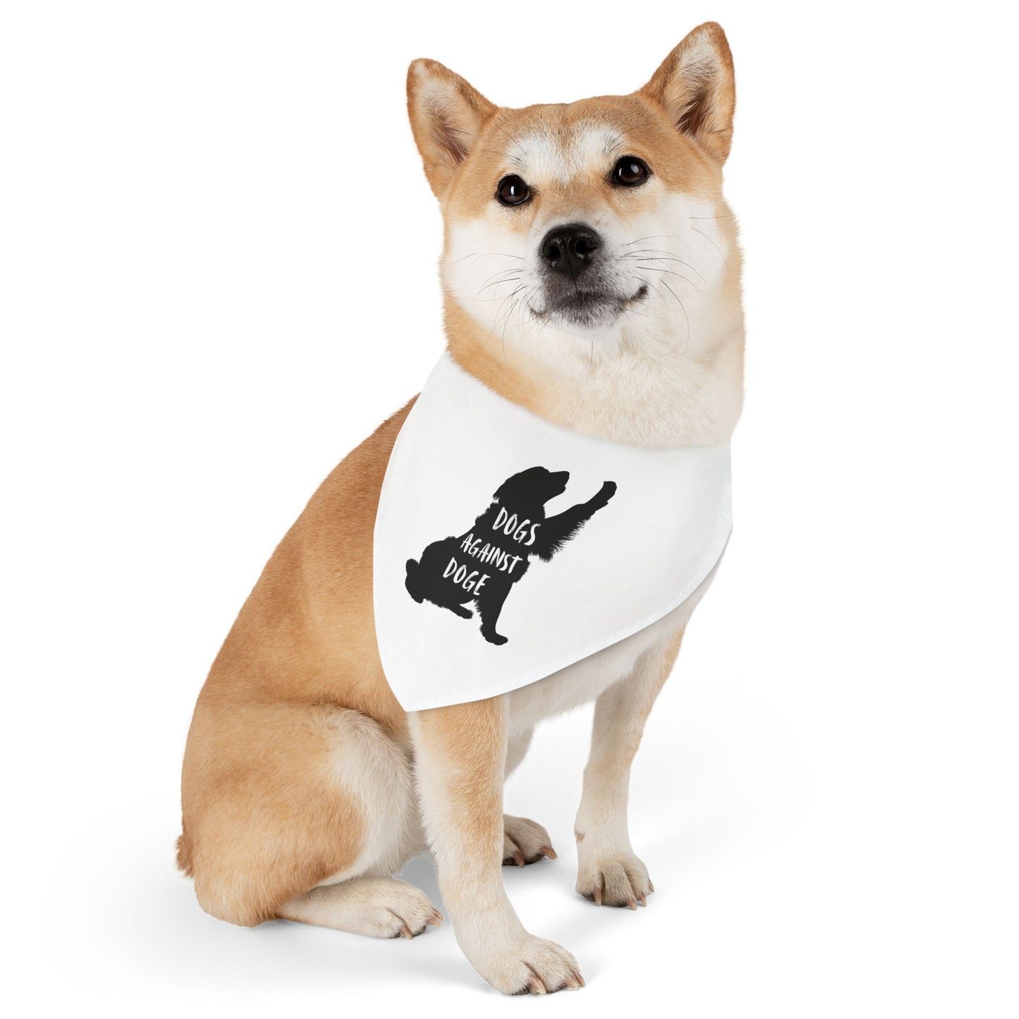 Dogs Against DOGE Raised Paw Pet Bandana Collar