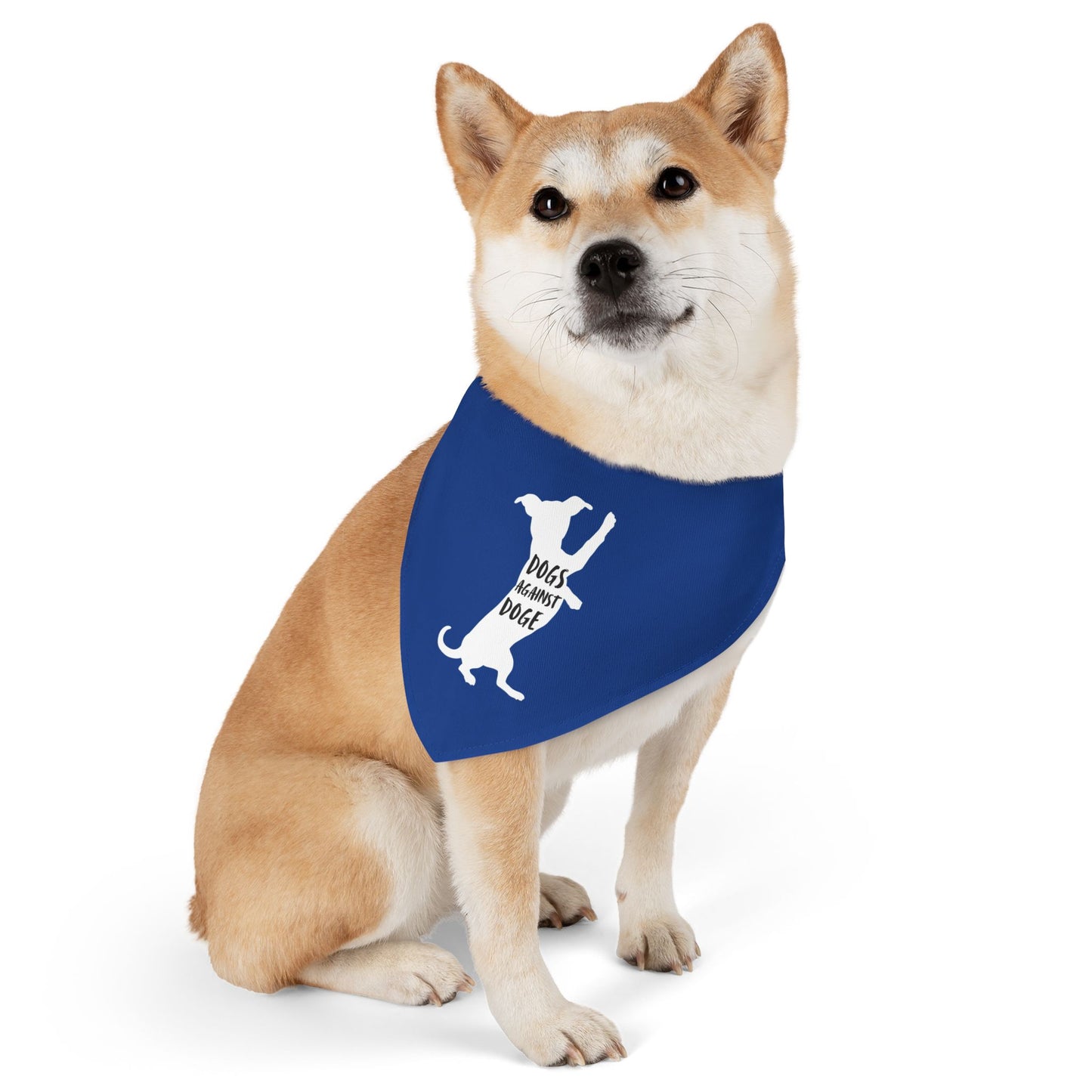 Blue Wiener Dogs Against DOGE Pet Bandana Collar