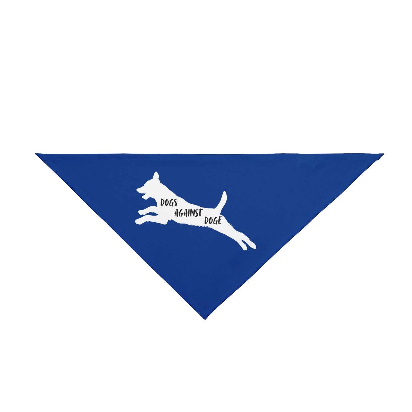 Blue Lunging Pup Dogs Against DOGE Pet Bandana