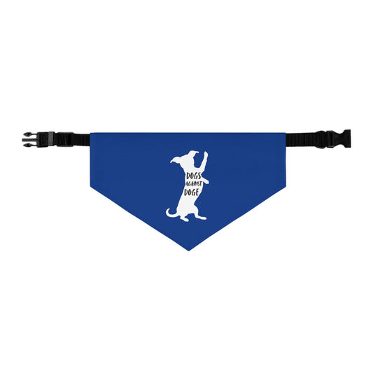 Blue Wiener Dogs Against DOGE Pet Bandana Collar