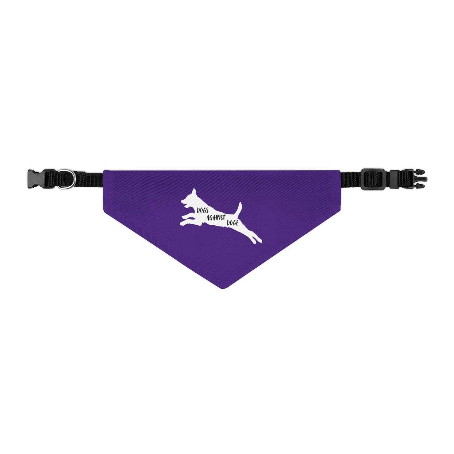 Purple Dogs Against DOGE Lunging Pup Pet Bandana Collar