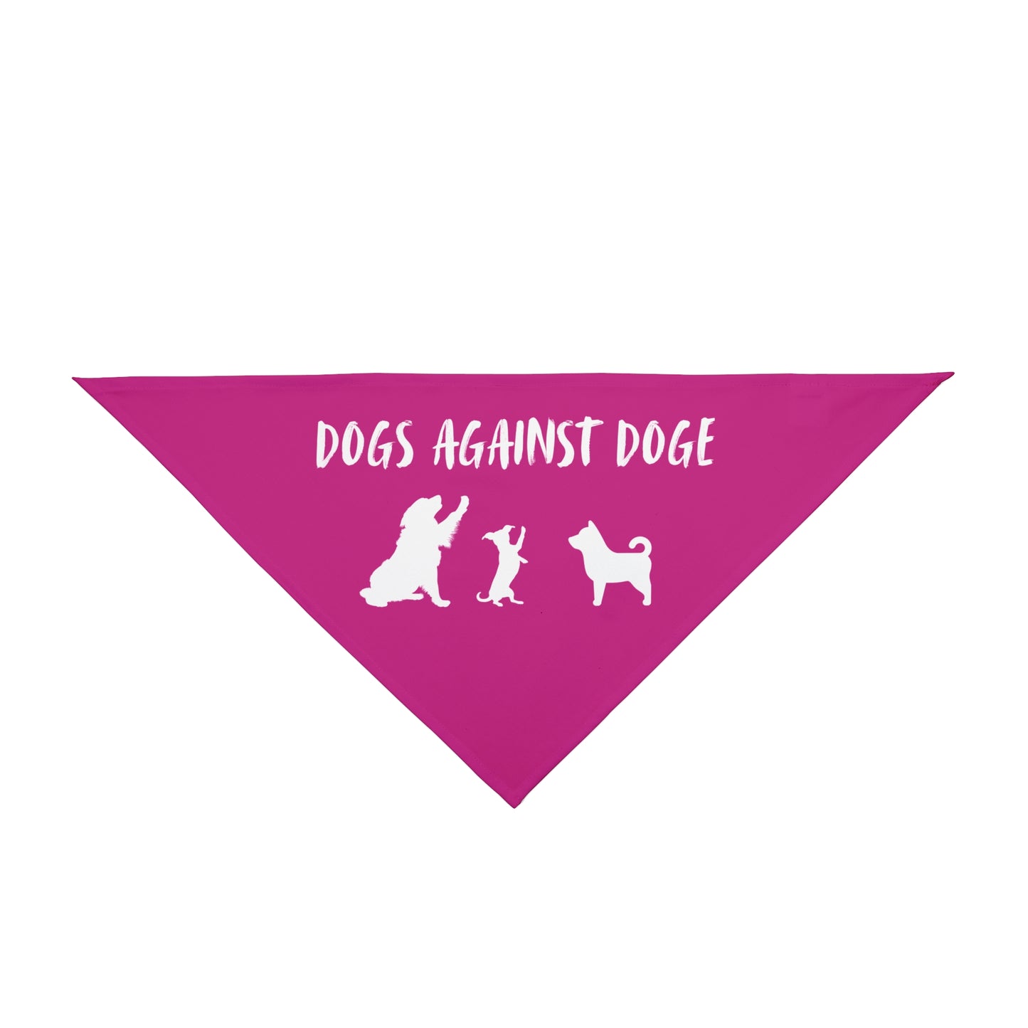 Hot Pink Dogs Against DOGE "Stop the DOGE" Pet Bandana