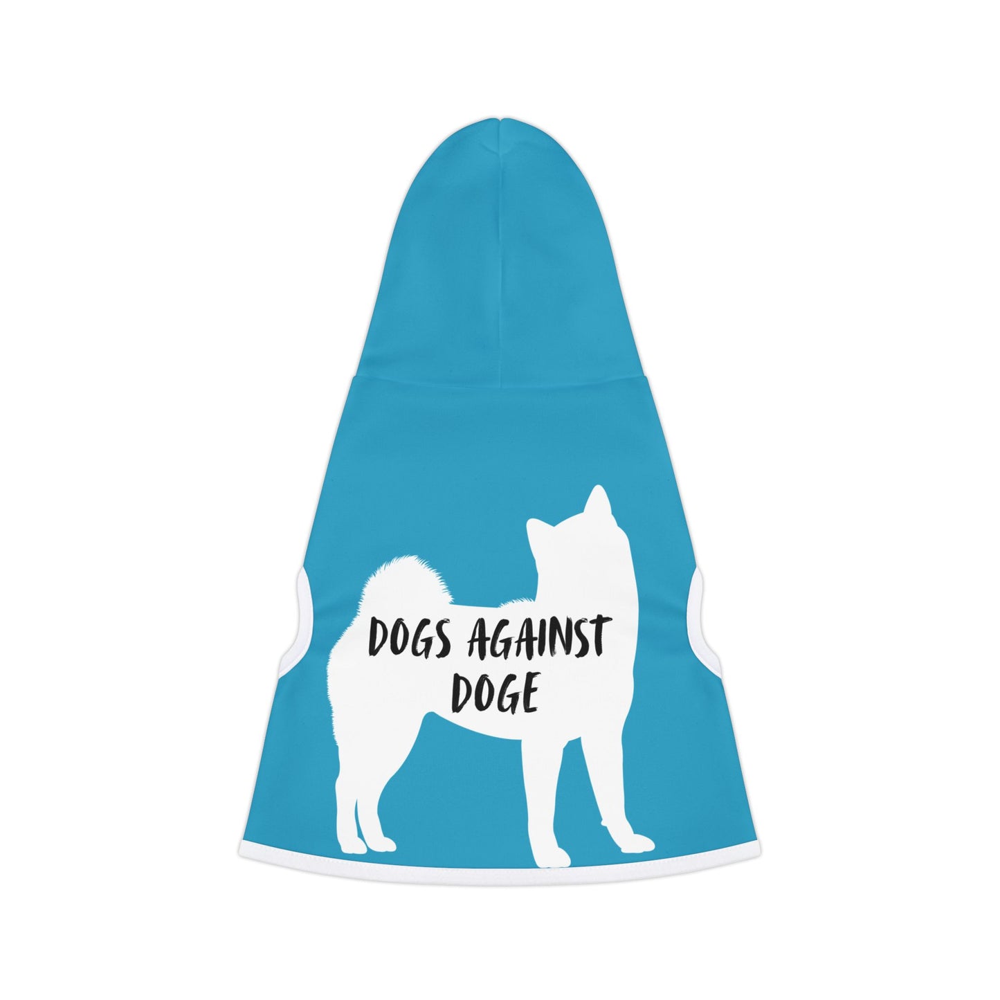 Turquoise Dogs Against DOGE Shiba Inu Pet Hoodie