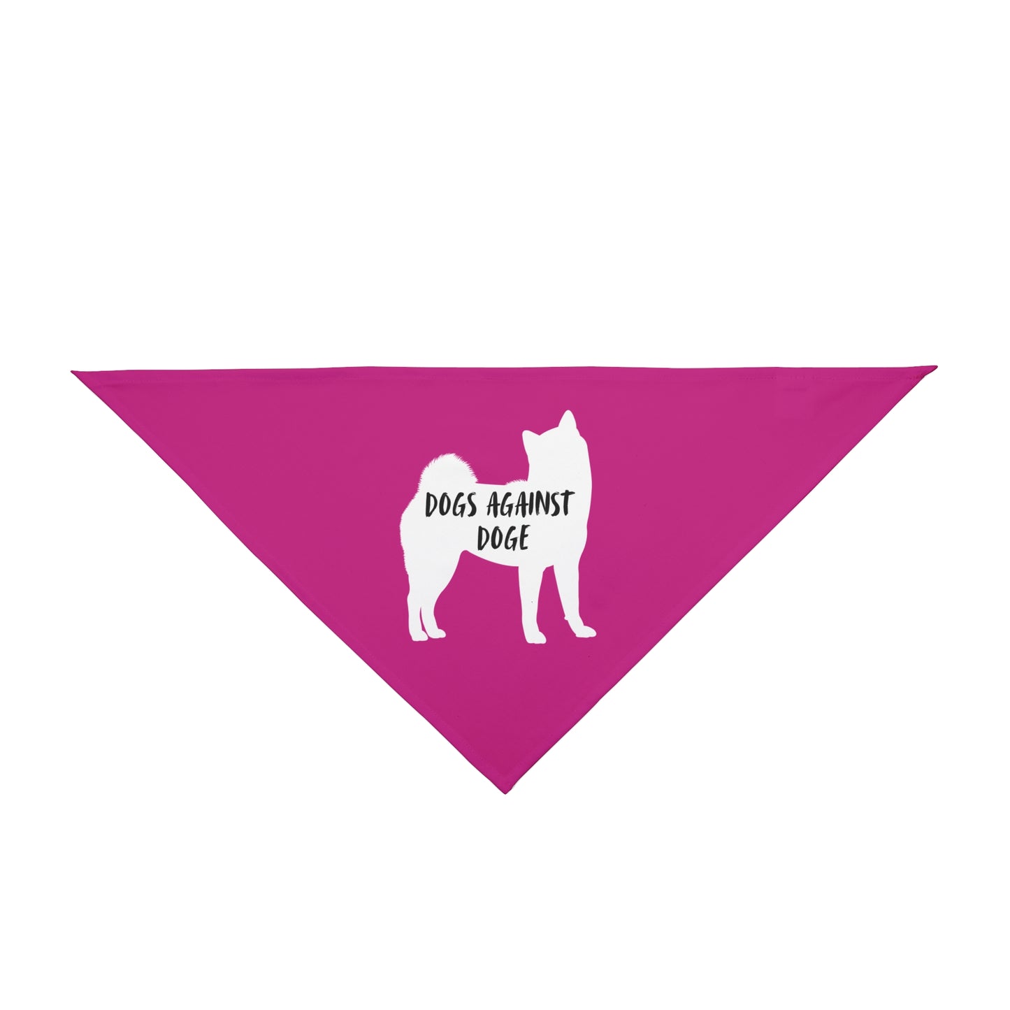 Hot Pink Shiba Inu Dogs Against DOGE Pet Bandana