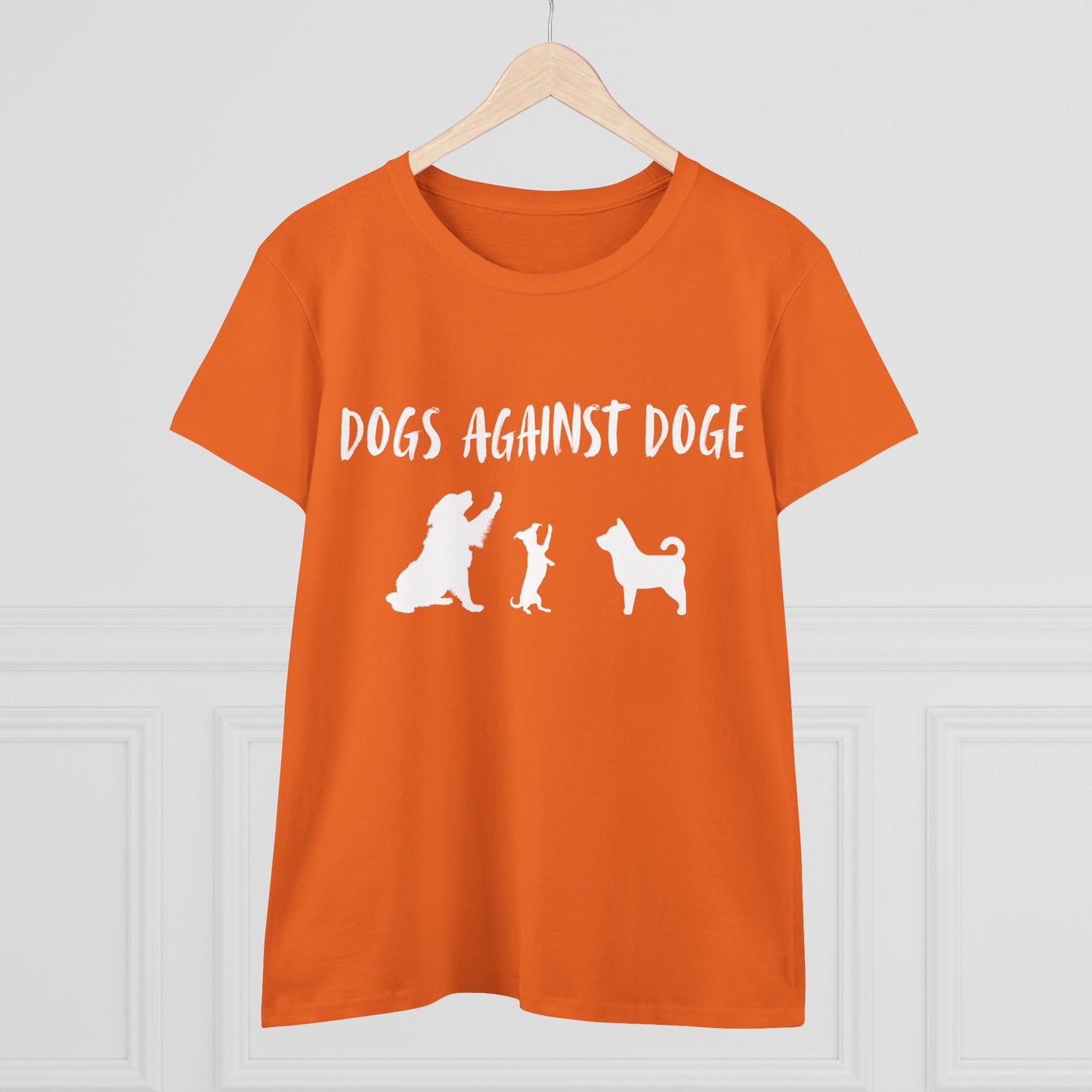 Color Edition: Women's Dogs Against DOGE Cotton Tee