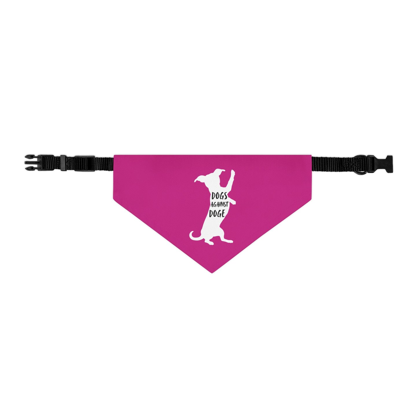 Hot Pink Wiener Dogs Against DOGE Pet Bandana Collar
