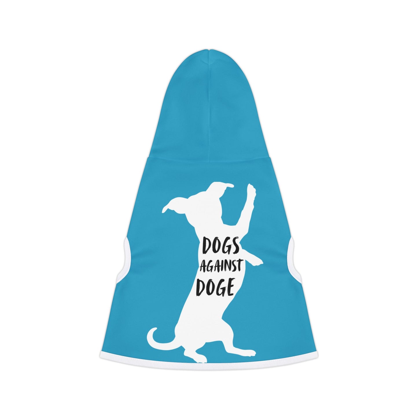 Turquoise Wiener Dogs Against DOGE Pet Hoodie