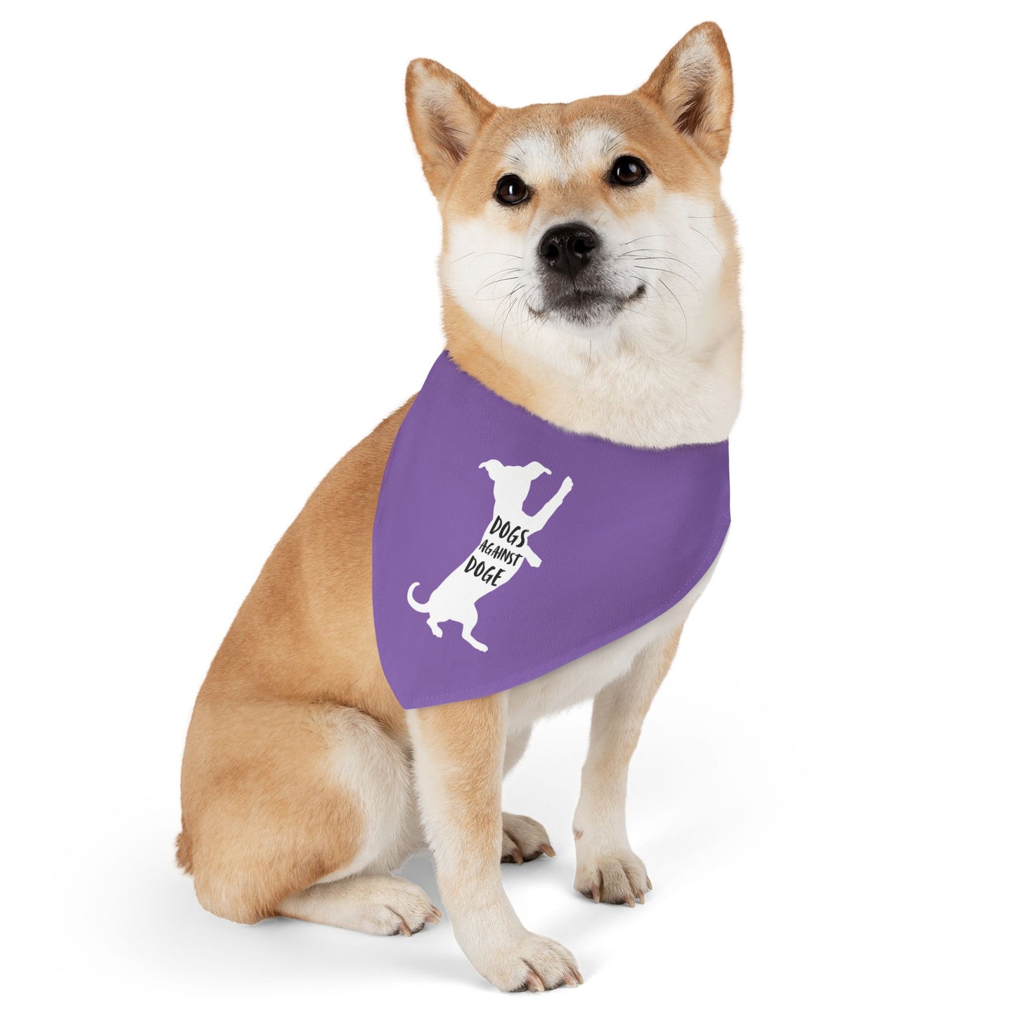 Lavender Wiener Dogs Against DOGE Pet Bandana Collar