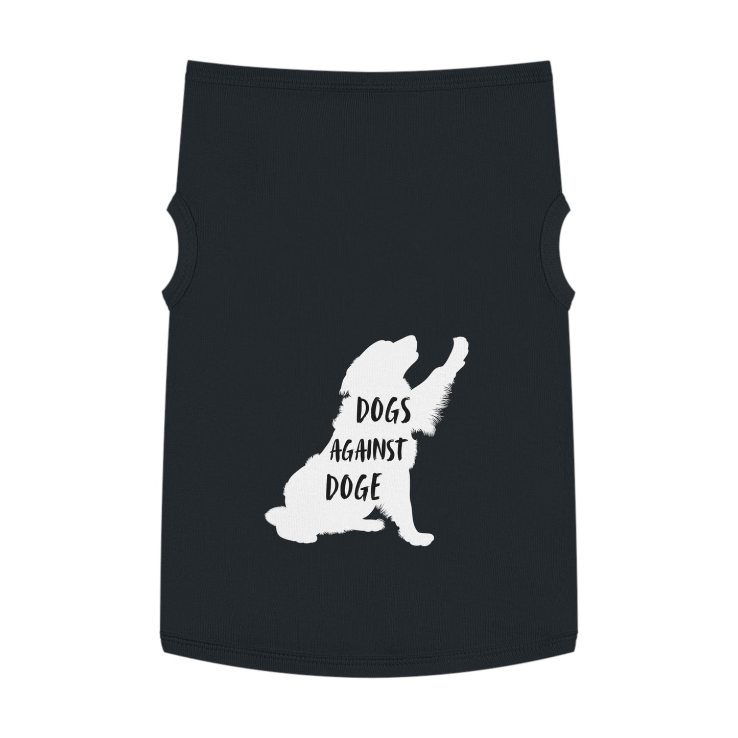 Black Raised Paw Dogs Against DOGE Pet Tank Top