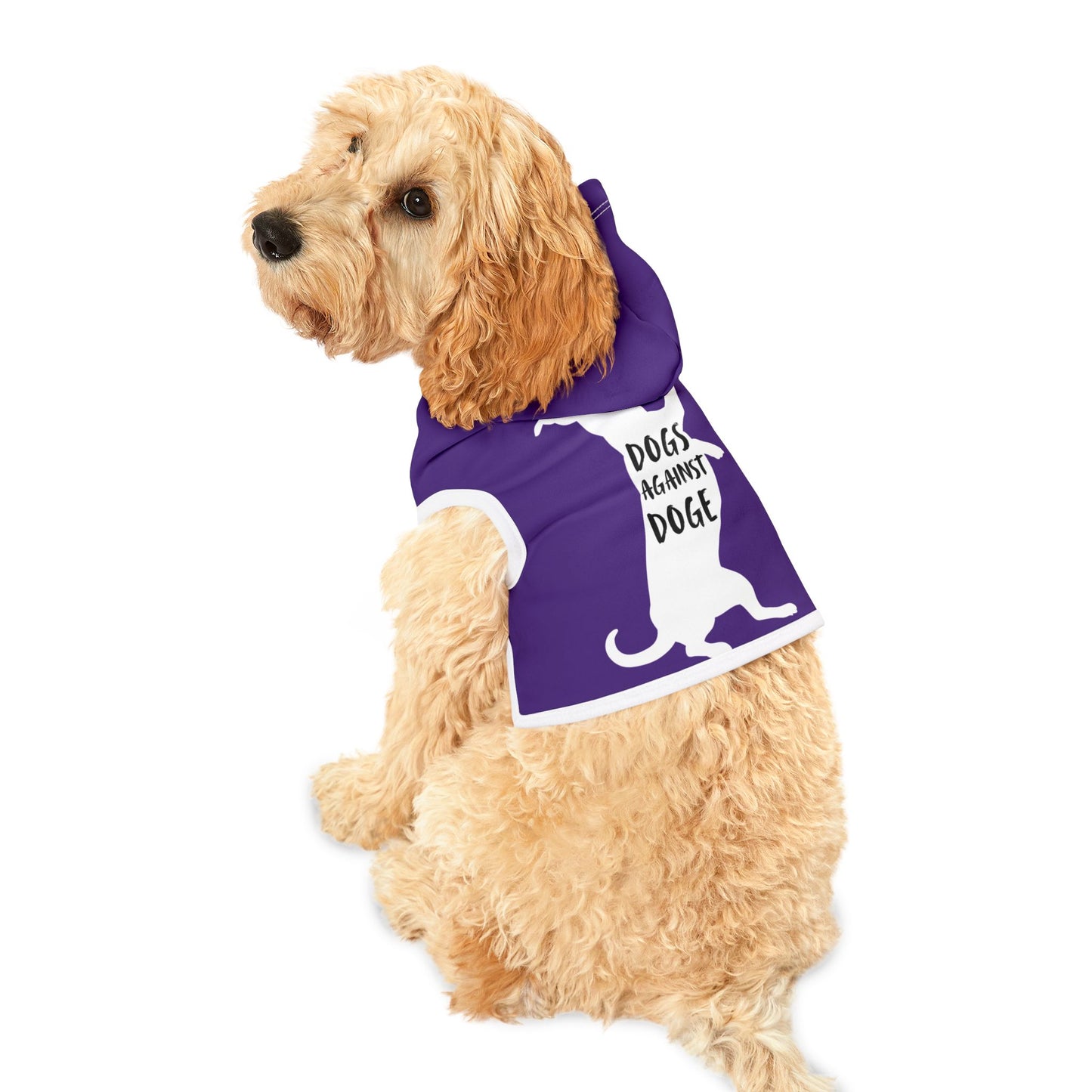Purple Wiener Dogs Against DOGE Pet Hoodie