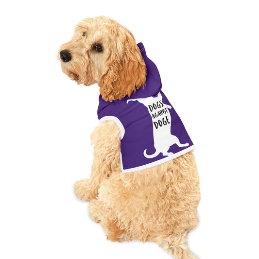 Purple Wiener Dogs Against DOGE Pet Hoodie