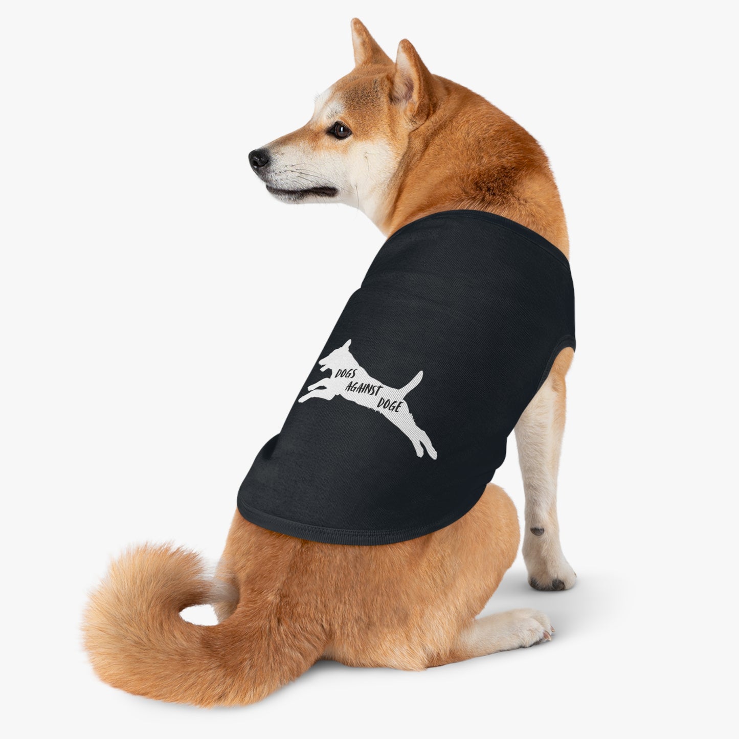 Black Lunging Pup Dogs Against DOGE Pet Tank Top