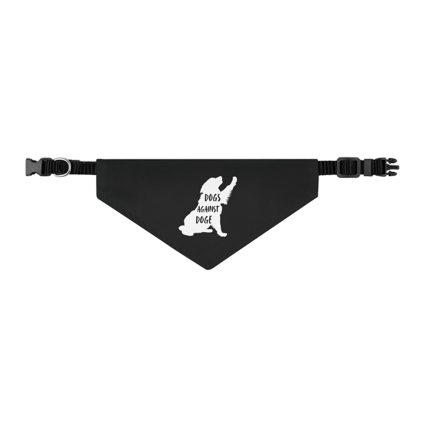 Black Dogs Against DOGE Raised Paw Pet Bandana Collar
