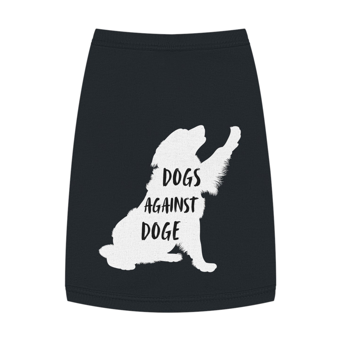 Black Raised Paw Dogs Against DOGE Pet Tank Top