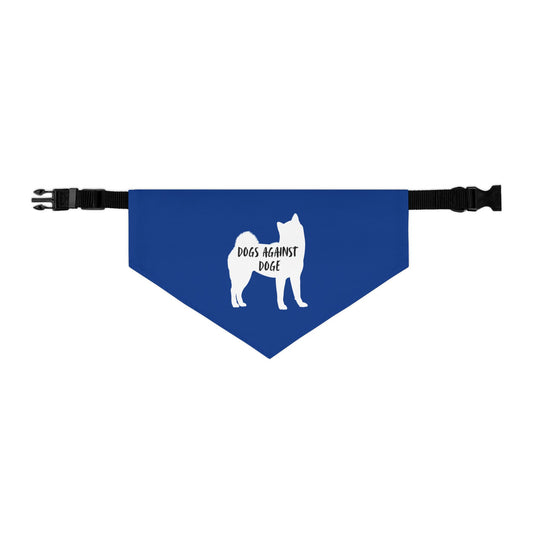 Blue Dogs Against DOGE Shiba Inu Pet Bandana Collar