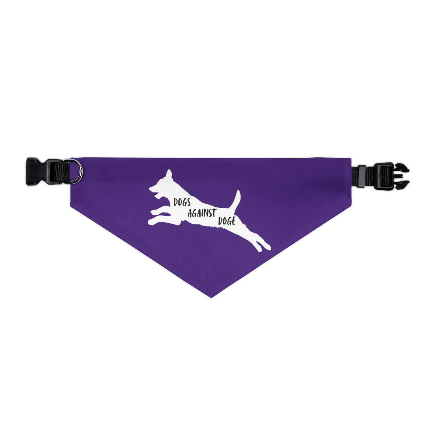 Purple Dogs Against DOGE Lunging Pup Pet Bandana Collar