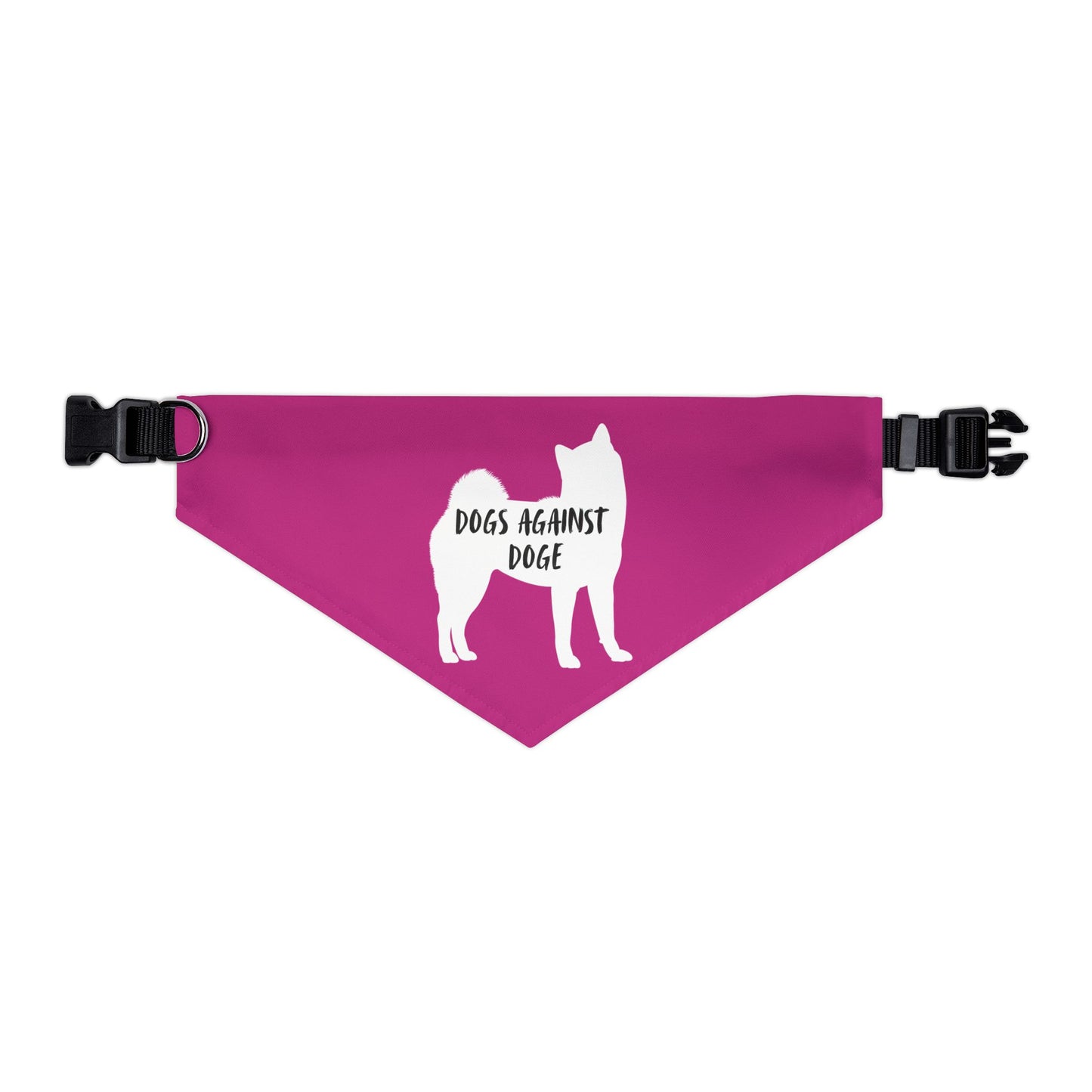 Hot Pink Dogs Against DOGE Shiba Inu Pet Bandana Collar