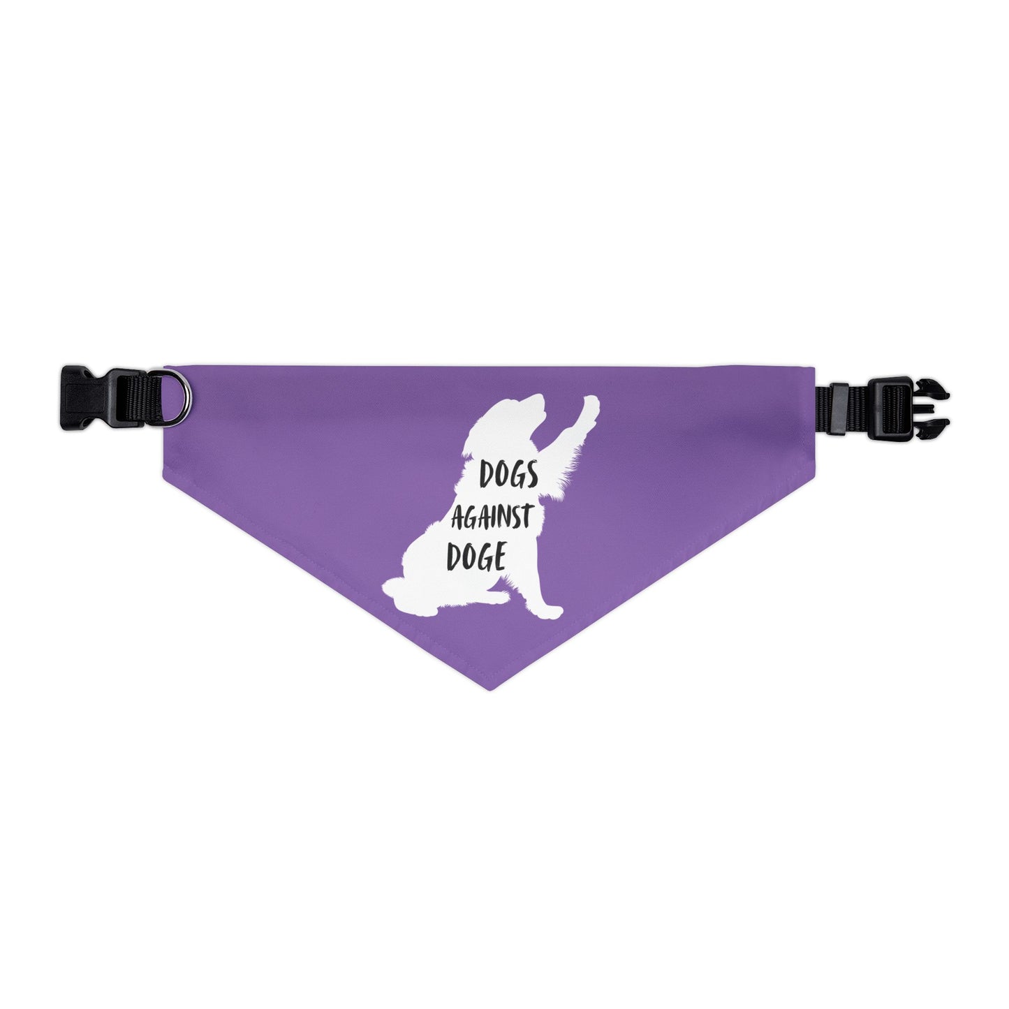 Lavender Dogs Against DOGE Raised Paw Pet Bandana Collar
