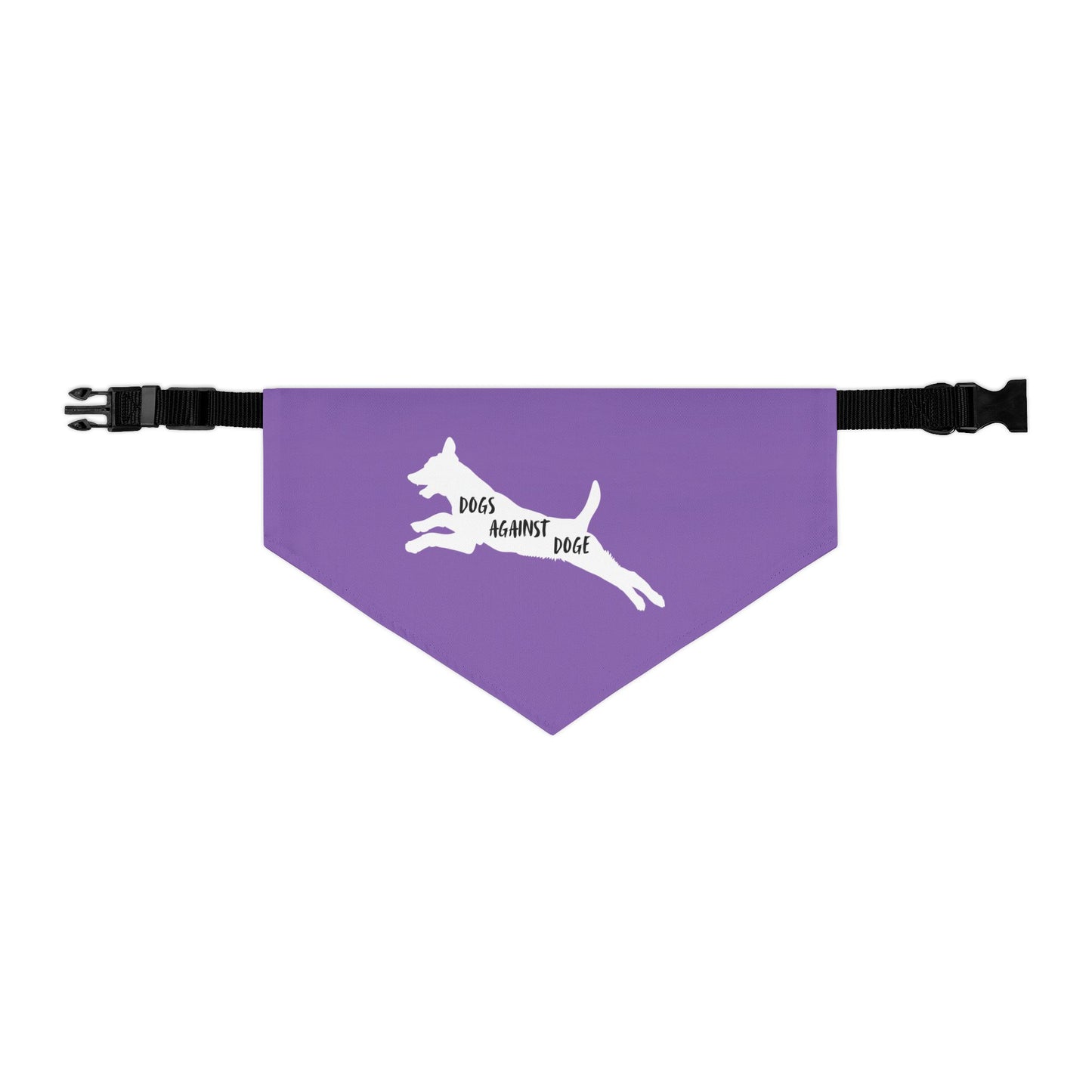 Lavender Dogs Against DOGE Lunging Pup Pet Bandana Collar
