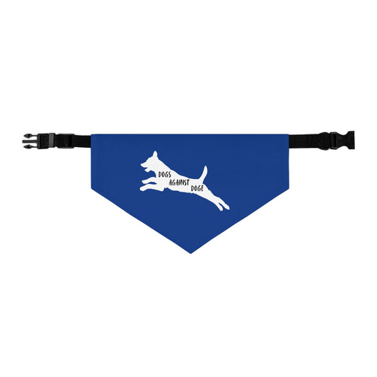 Blue Dogs Against DOGE Lunging Pup Pet Bandana Collar