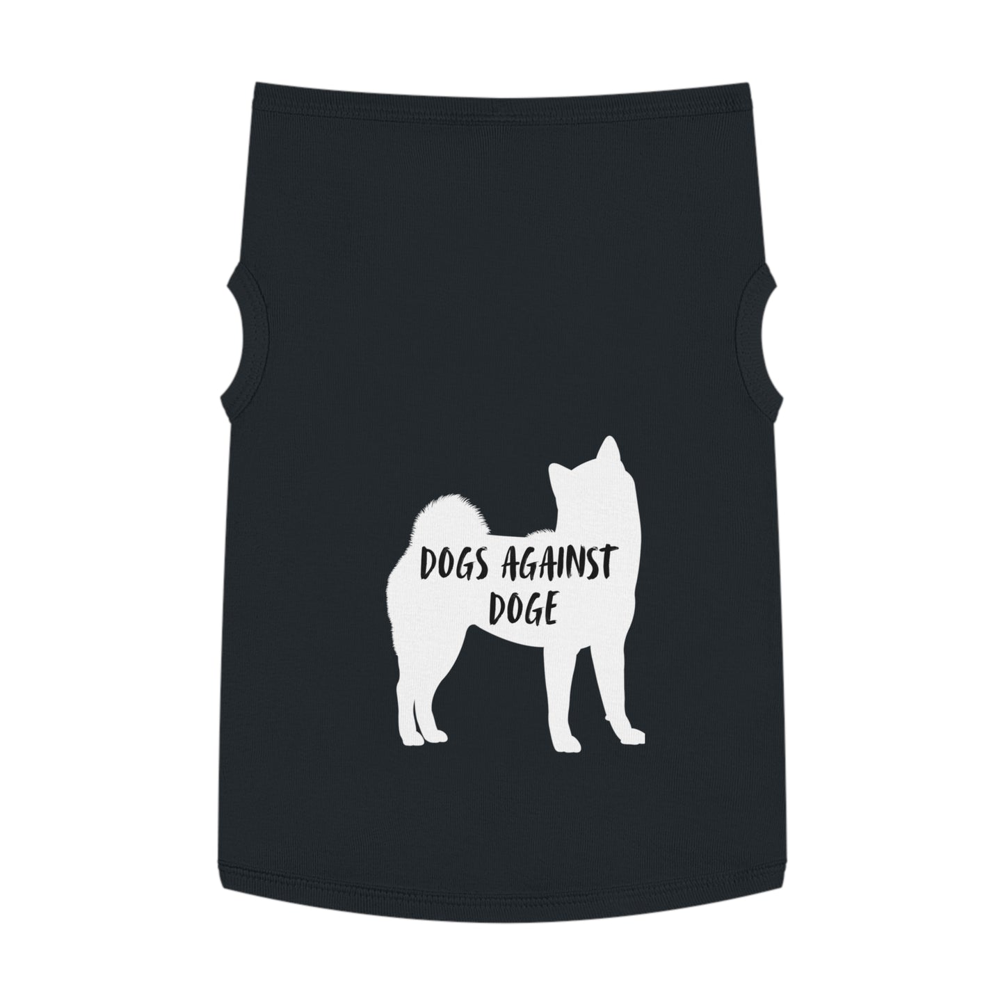 Black Shiba Inu Dogs Against DOGE Pet Tank Top