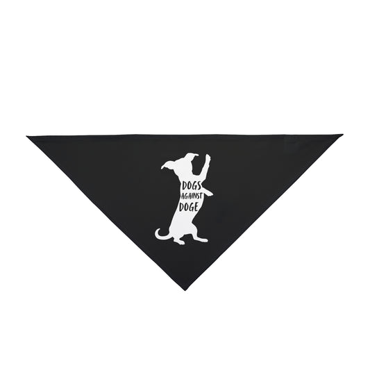 Black Wiener Dogs Against DOGE Pet Bandana