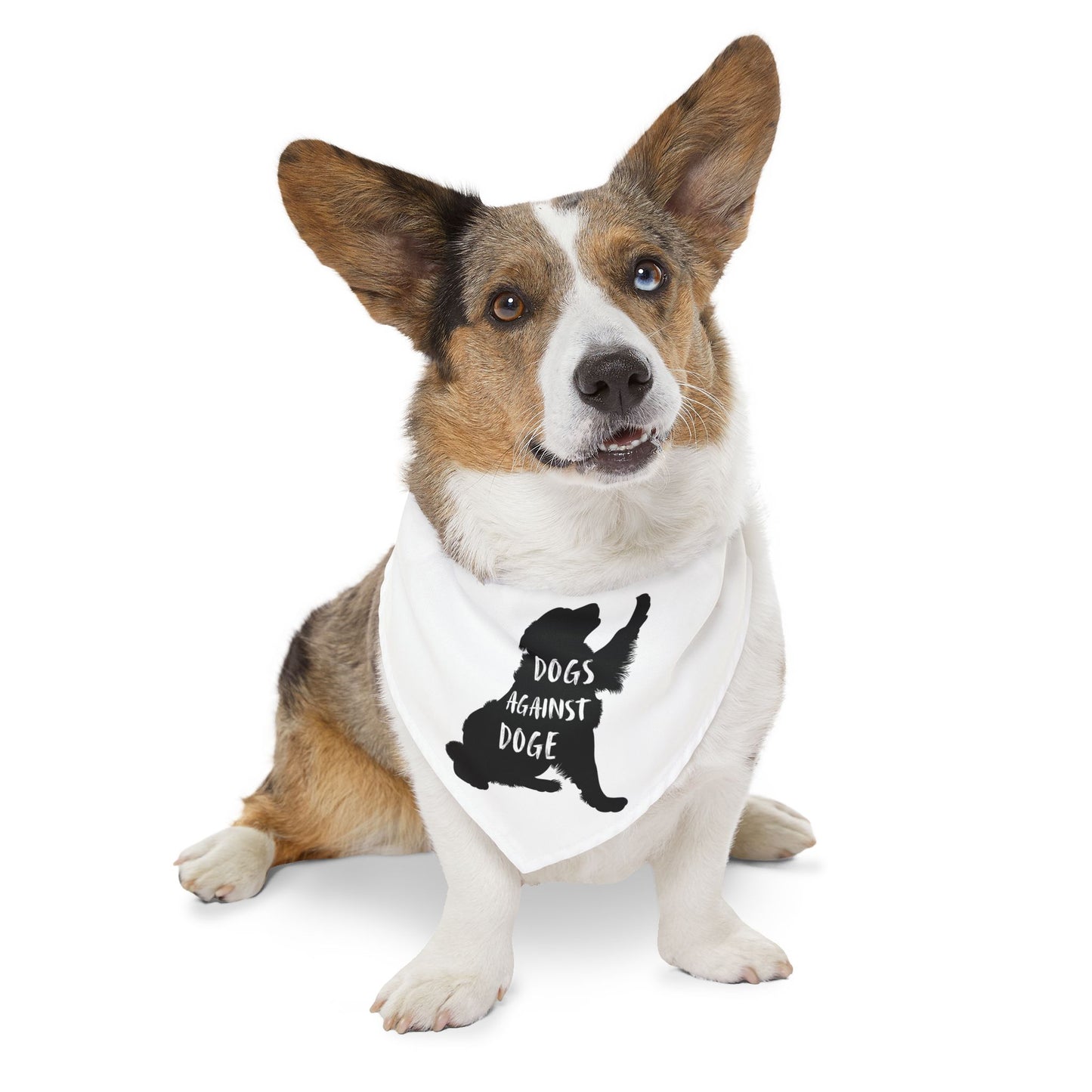 Dogs Against DOGE Raised Paw Pet Bandana Collar