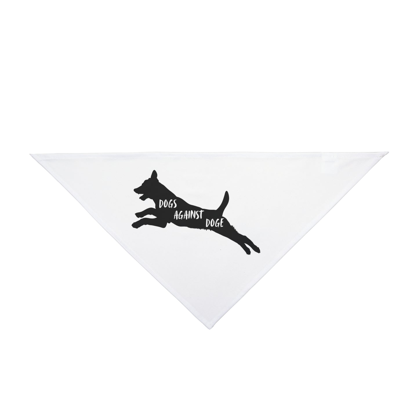 Lunging Pup Dogs Against DOGE Pet Bandana