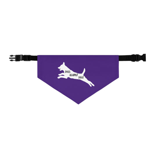 Purple Dogs Against DOGE Lunging Pup Pet Bandana Collar