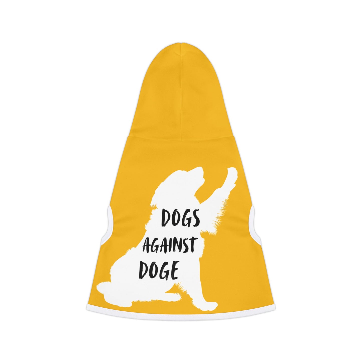 Yellow Dogs Against DOGE Raised Paw Pet Hoodie