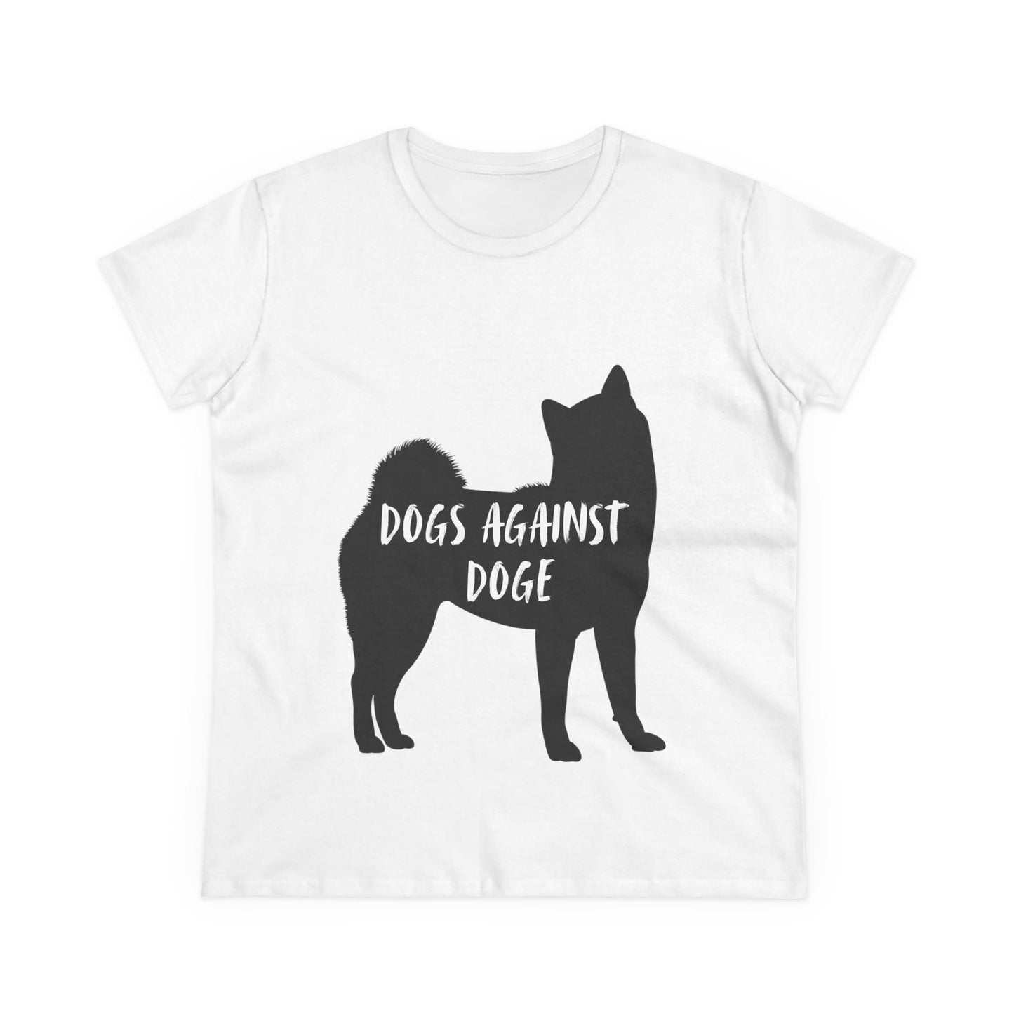 Shiba Inu Women's Dogs Against DOGE White Cotton Tee